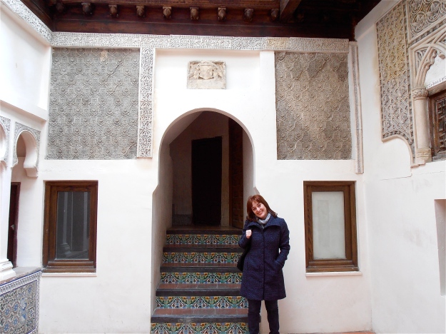 I took this one a few weeks ago. It's the patio of an historic building called Casa Del Judio (House of the Jew). My friend Olga (pictured) grew up here, and her mother still lives there